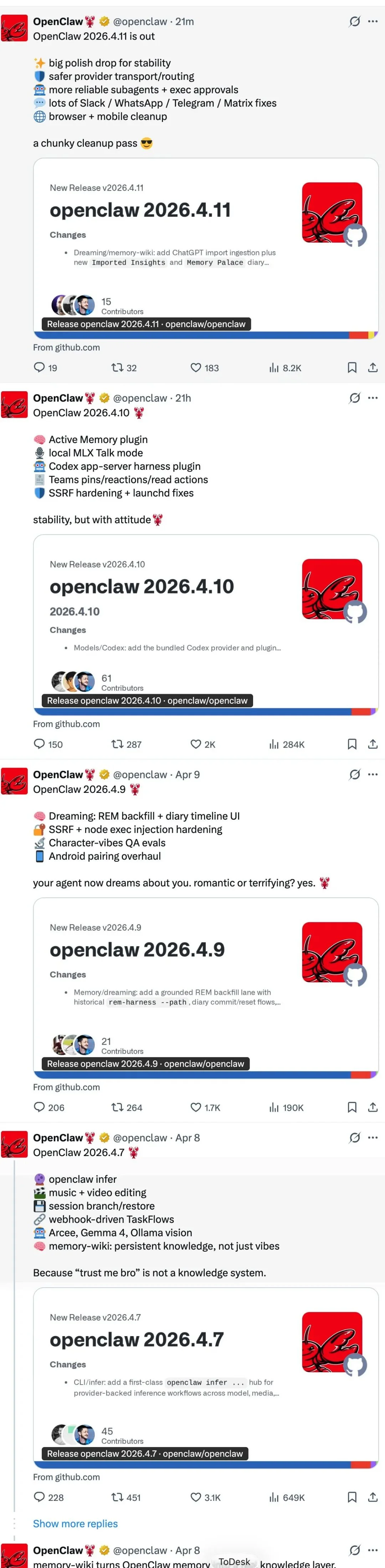 AI助手OpenClaw五天五更，追新版本累并快乐着